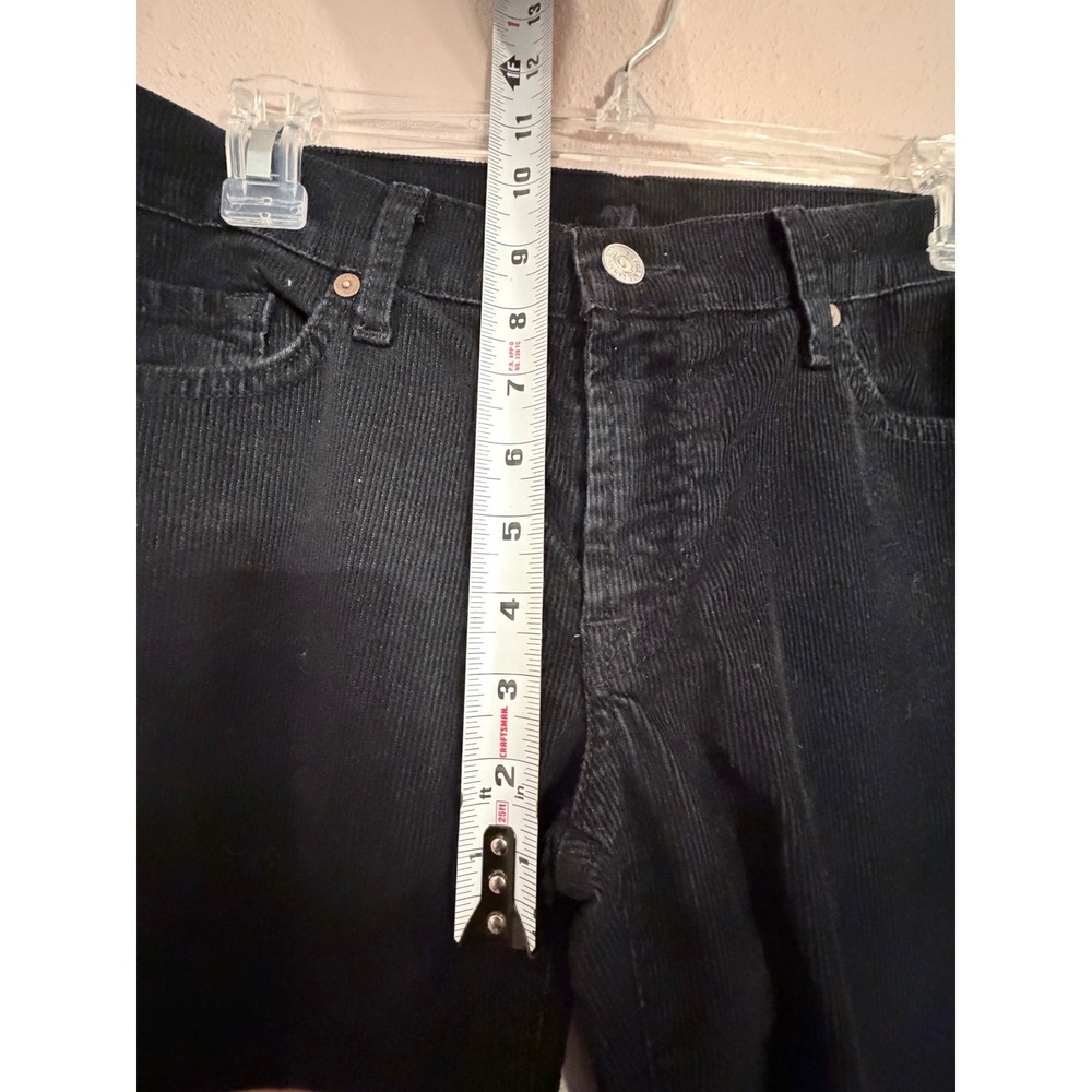 7 For All Mankind Black Corduroy Bootcut Pants Womens 31 U076083U-083U USA Made - Picture 6 of 8